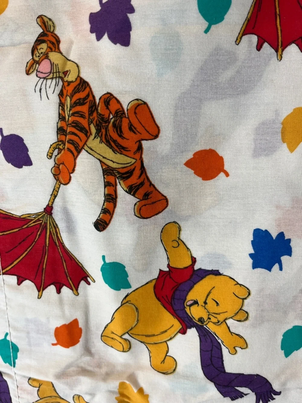 VTG 90s Winnie Pooh Blustery Day Curtain balloon valance Set tigger Disney